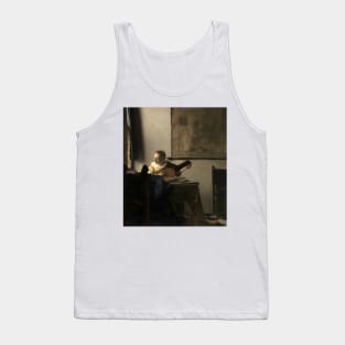Woman with a Lute near a Window by Jan Vermeer Tank Top